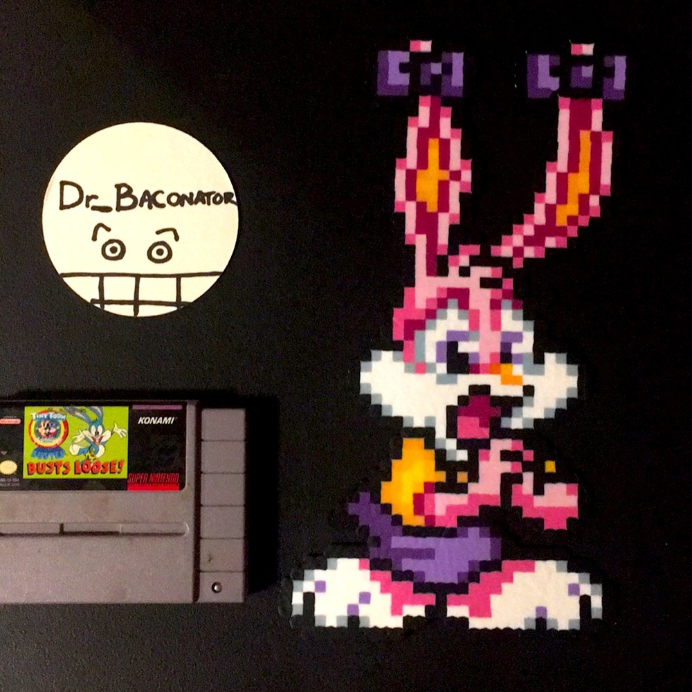Tiny Toons Babs Bunny Perler Art